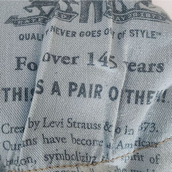 LEVI'S Strauss 505 W30"×L32 Straight Leg Dark Blue Wash Denim  Men's Jeans - Picture 9 of 11